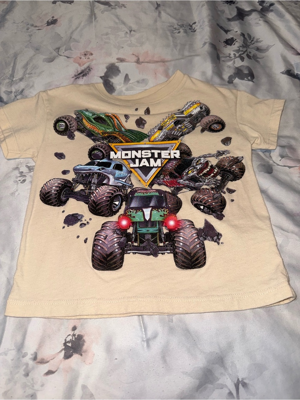 Monster Jam Kids Beige Monster Truck Tee